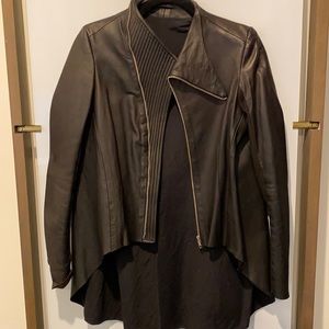 custom made black leather jacket